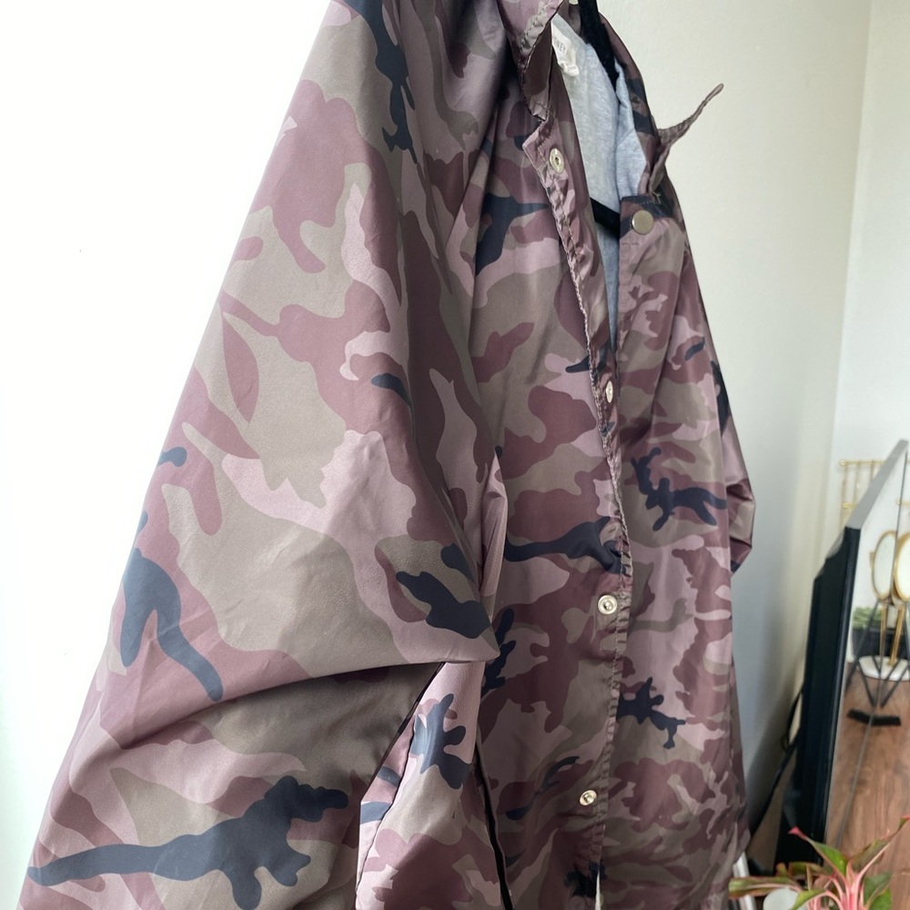 Camo Windbreaker Button Up Jacket - image 2